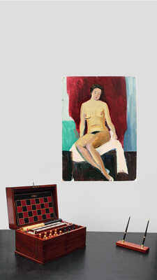 Гиппиус Наталья Александровна. Обнаженная (двухсторонняя работа) 